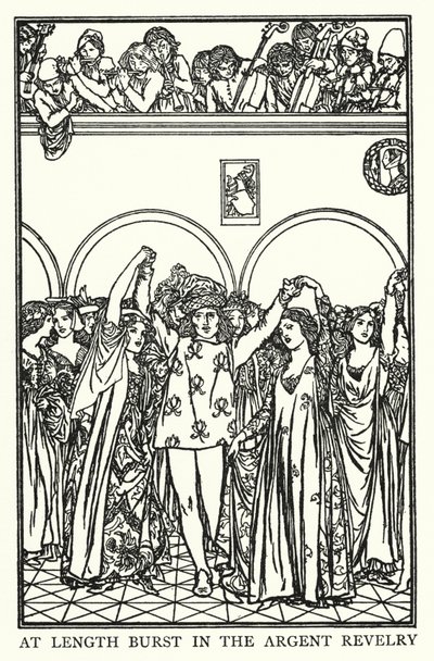 Ilustracja do wierszy Johna Keatsa: Wigilia św. Agnieszki (lito) autorstwa Robert Anning Bell