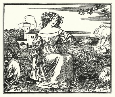 Ilustracja do wierszy Johna Keatsa: Do jesieni (lito) autorstwa Robert Anning Bell