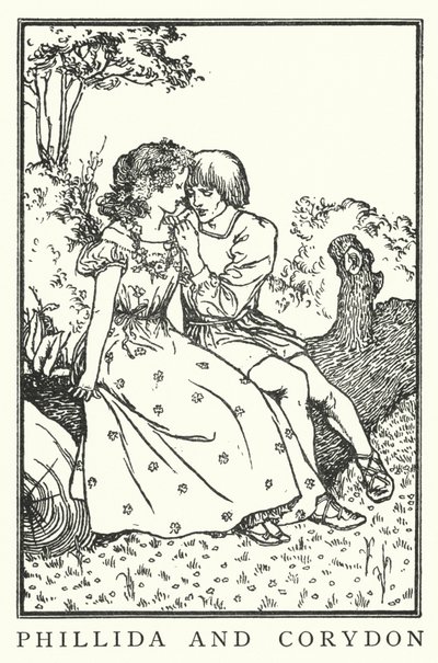 Phillida i Corydon (lito) autorstwa Robert Anning Bell