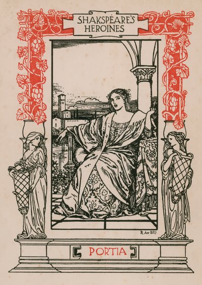 Portia, kupiec wenecki autorstwa Robert Anning Bell