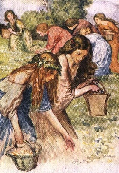 Nad rzeką jest łąka, stado nimf, które przypadkiem wypatrzyłem, ze Złotego Skarbca Palgrave