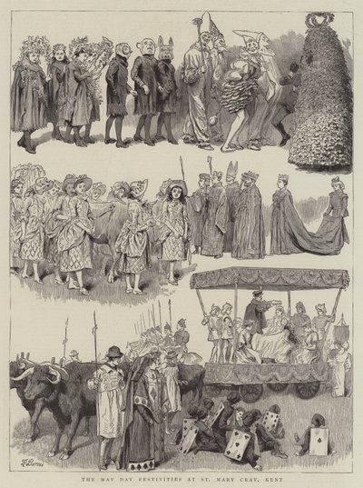 Uroczystości pierwszomajowe w St Mary Cray, Kent autorstwa Robert Barnes