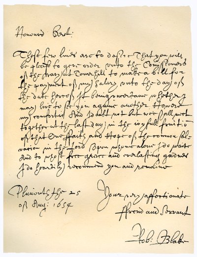 List admirała Roberta Blake