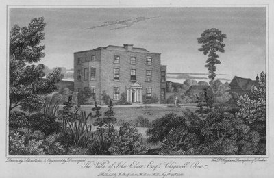 Willa Johna Elsee, Chigwell Row (rycina) autorstwa Robert Blemell (after) Schnebbelie