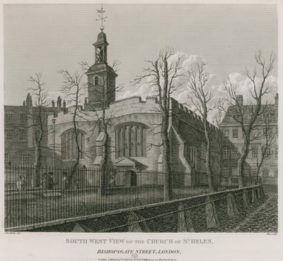 Kościół św. Heleny, Bishopsgate Street, Londyn autorstwa Robert Blemell Schnebbelie