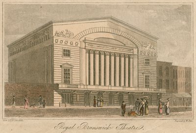 Royal Brunswick Theatre, Londyn autorstwa Robert Blemell Schnebbelie
