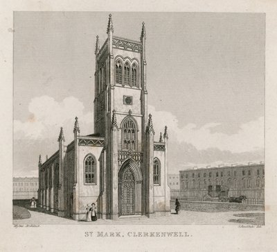 Kościół św. Marka, Clerkenwell autorstwa Robert Blemell Schnebbelie