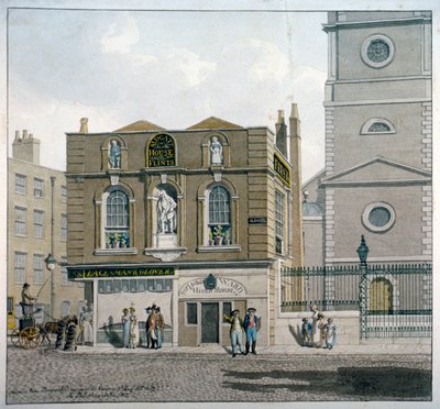 Aldgate House, Aldgate High Street, Londyn, 1815 autorstwa Robert Blemmell Schnebbelie