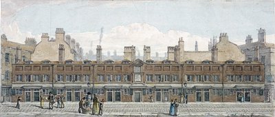 Monkwell Street, Londyn, 1818 autorstwa Robert Blemmell Schnebbelie