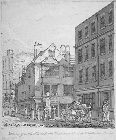 Plebania St. Katherine Coleman, Fenchurch Street, City of London, 1817 r. autorstwa Robert Blemmell Schnebbelie