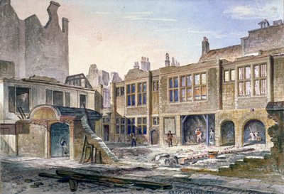 Widok rozbiórki Winchester Place, Londyn, 1839 autorstwa Robert Blemmell Schnebbelie