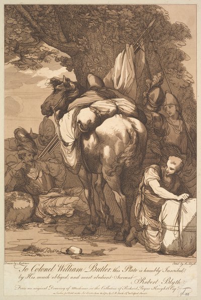 Packhorse z żołnierzami, 23 czerwca 1784. autorstwa Robert Blyth