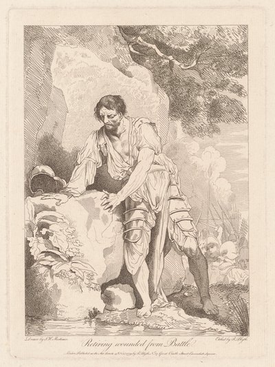Wycofywanie się rannych z bitwy autorstwa Robert Blyth, after John Hamilton Mortimer