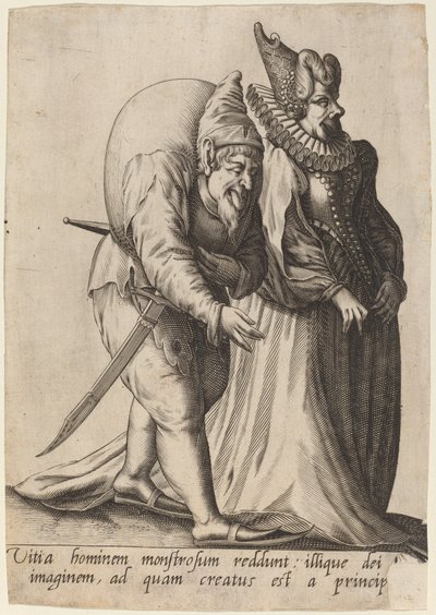 Wady potwornego człowieka..., 1597. autorstwa Robert Boissard