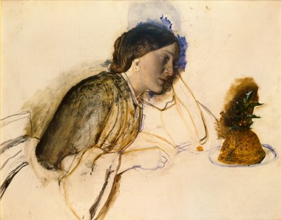 Świąteczny obiad biednej aktorki, ok. 1860 r. autorstwa Robert Braithwaite Martineau