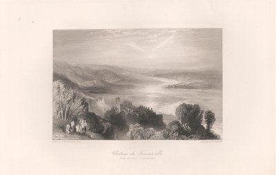 Chateau de Tancarville z miastem Quilleboeuf autorstwa Robert Brandard