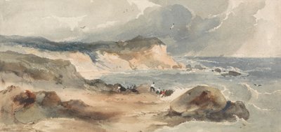 Scena wybrzeża z postaciami autorstwa Robert Brandard