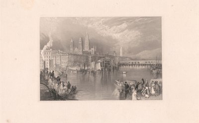 Rouen, patrząc w górę rzeki autorstwa Robert Brandard