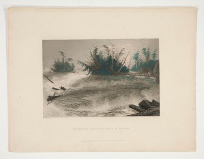 Rapids nad wodospadem Niagara, ilustracja dla Nathaniela Parkera Willisa autorstwa Robert Brandard