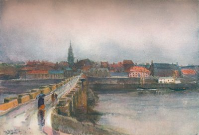 Mokry dzień, most Old Berwick, c1877-1906, 1906. autorstwa Robert Buchan Nisbet