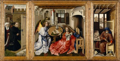 Ołtarz Zwiastowania Mérode, ok. 1428-1432 autorstwa Robert Campin