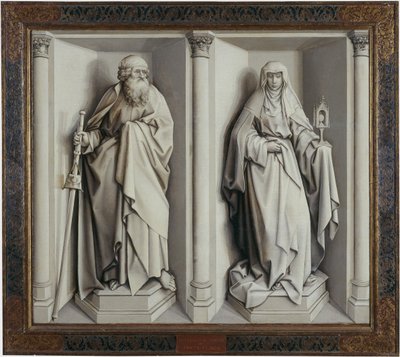 Małżeństwo Maryi i Józefa. Odwracać autorstwa Robert Campin