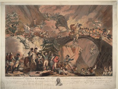 Armia Aleksandra Suworowa przekraczająca Alpy w 1799, 1805 autorstwa Robert Carr Porter