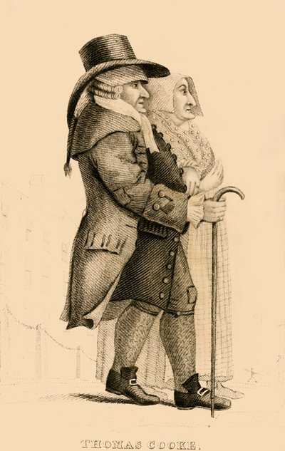 Thomas Cooke, osławiony Islington Miser, 1822. autorstwa Robert Cooper