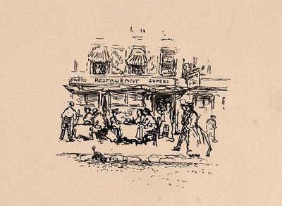 Gdzie jedliśmy w Dzielnicy Łacińskiej w Paryżu w 1896 r. autorstwa Robert Cozad Henri