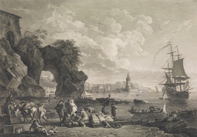 Widok Pausilype w pobliżu Neapolu, 1785. autorstwa Robert Daudet