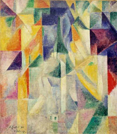 Okna. Obraz Roberta Delaunaya (1885-1941), enkaustyka na płótnie autorstwa Robert Delaunay