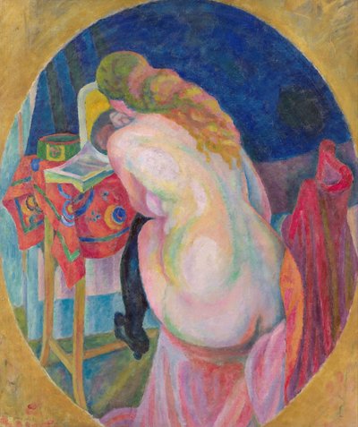 Naga kobieta czyta autorstwa Robert Delaunay