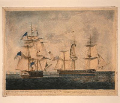 HMS Shannon zdobywa USS Chesapeake, 1 czerwca 1813, 1813 autorstwa Robert Dodd