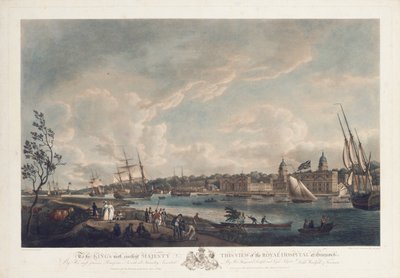 Widok Szpitala Królewskiego w Greenwich, 1793 autorstwa Robert Dodd