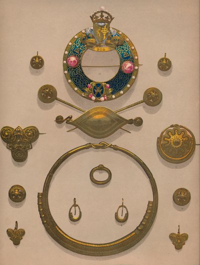 Złote ozdoby i broszka, 1863. autorstwa Robert Dudley