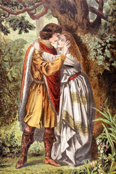 "Moja królowo! Moja pani! O pani, nie płacz więcej", Akt I, Sc. I z "Cymbeline" Williama Szekspira autorstwa Robert Dudley