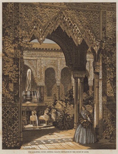 Alhambra Court, Crystal Palace, Wejście na Dwór Lwów autorstwa Robert Dudley