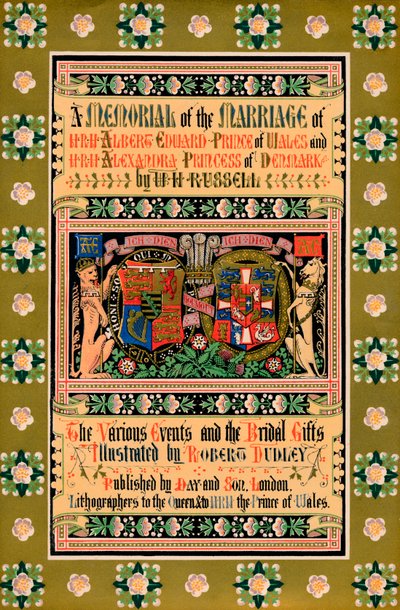 Okładka A Memorial of the Marriage of the HRH Albert Edward Prince of Wales, 1863 autorstwa Robert Dudley