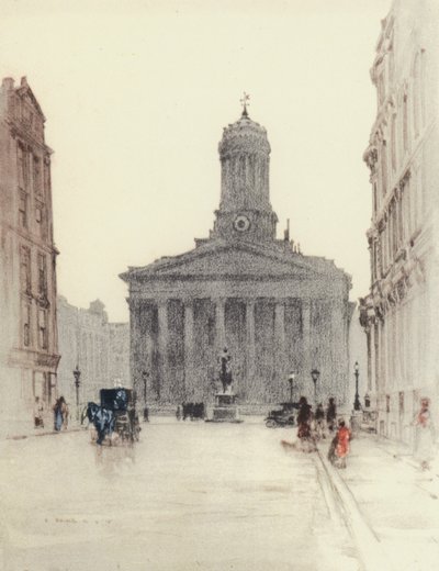 Glasgow: The Royal Exchange (kolorowa litografia) autorstwa Robert Eadie