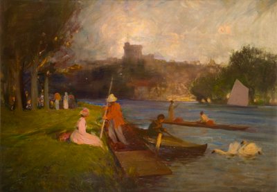 Tamiza w Windsorze (olej na pokładzie) autorstwa Robert Ernest McEune