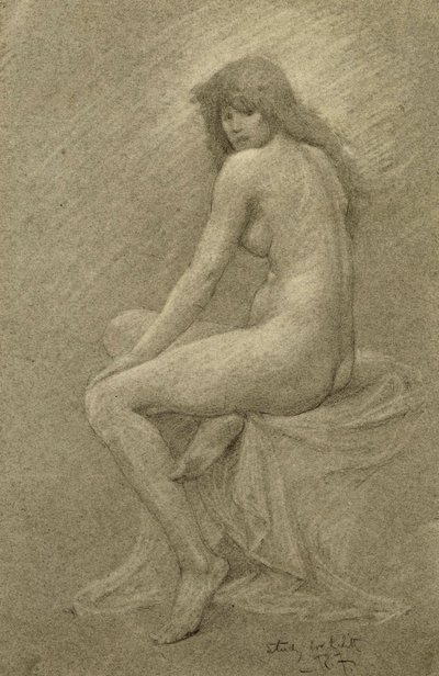 Studium dla Lilith, ok. 1900 (kreda na papierze) autorstwa Robert Fowler