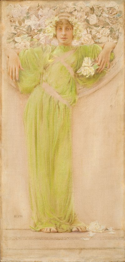 Girlanda róż (czerwiec) 1897 (olej, pastel i ołówek na płótnie) autorstwa Robert Frederick Blum