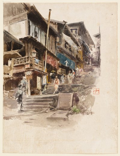 Ulica w Ikao w Japonii, II autorstwa Robert Frederick Blum