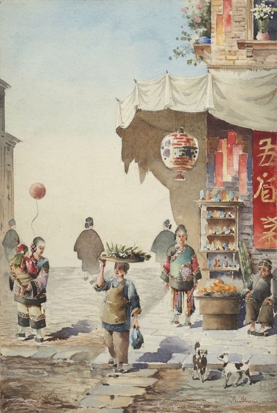 Chińska scena uliczna autorstwa Robert Frederick Blum