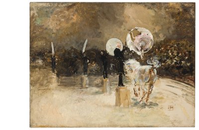 Pierścień cyrkowy nocą (olej na płótnie) autorstwa Robert Frederick Blum