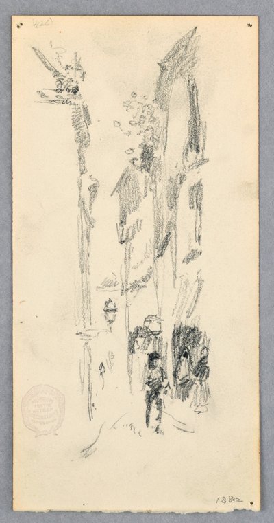 Rysunek, Scena uliczna, Wenecja, 1882 r. autorstwa Robert Frederick Blum