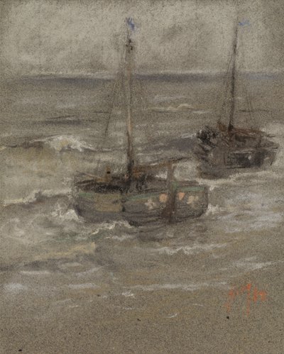 Łodzie rybackie na kotwicy autorstwa Robert Frederick Blum