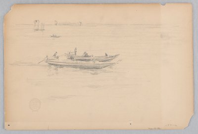 Łodzie rybackie, Japonia autorstwa Robert Frederick Blum