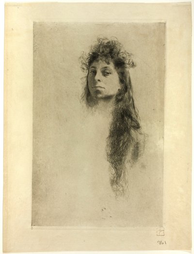 Głowa kobiety z długimi włosami autorstwa Robert Frederick Blum
