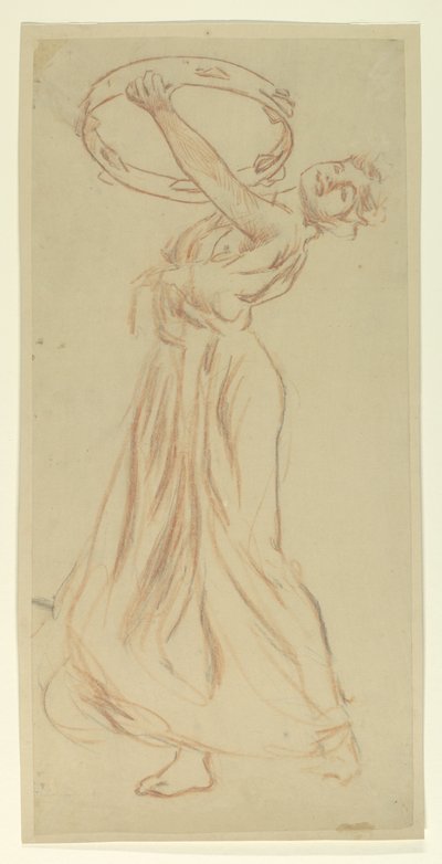Study for Girl with Tambourine, „Vintage Festival”, Mendelssohn Glee Club, Nowy Jork autorstwa Robert Frederick Blum